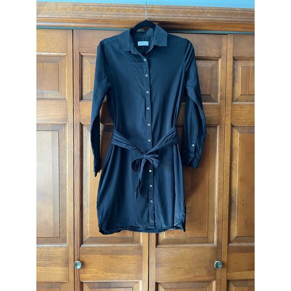 Untuckit For Her Women's Angelina Black Button Down Mini Long Sleeve Dress SZ 4 - Picture 2 of 15